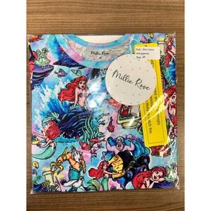 Millie rose part of your world mermaid 2pc set‎ 4T short sleeve pants bamboo NIB